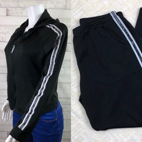 Prospirit Jackets & Blazers - Prospirit Track Zip-Front Hoodie Pant Set Black M